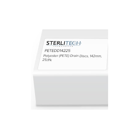 Sterlitech Polyester (PETE) Drain Disc, 142mm, PK25 PETEDD14225